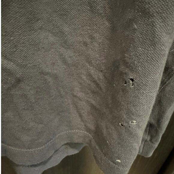 Y2K Nautica Tattoo Print 3D Distressed Oversized Short Sleeve Polo Shirt - Picture 6 of 8